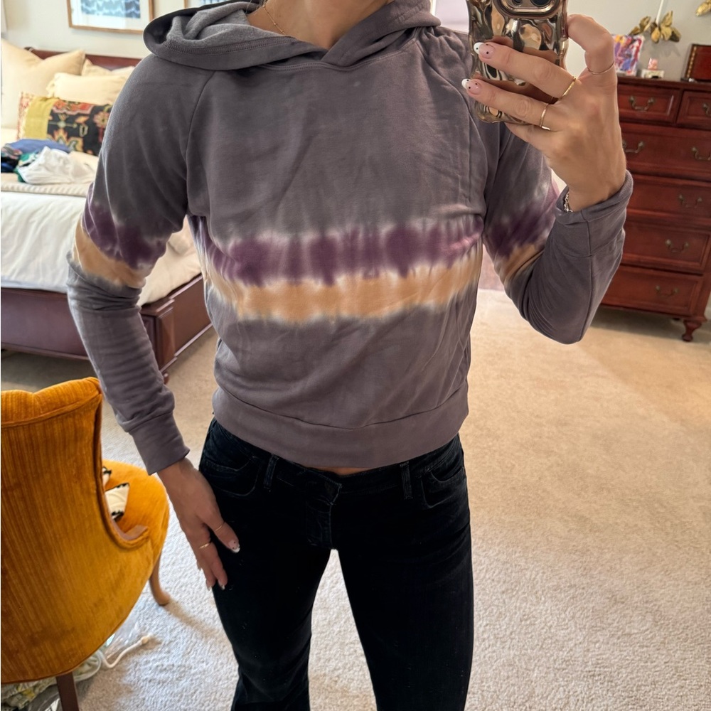 Hard Tail Purple and Tan Tie-Dye Hoodie